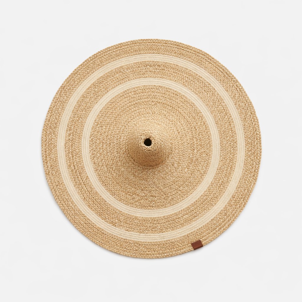 Handwoven Banana Leaf Table Lamp Cover – Natural Eco Boho Decor