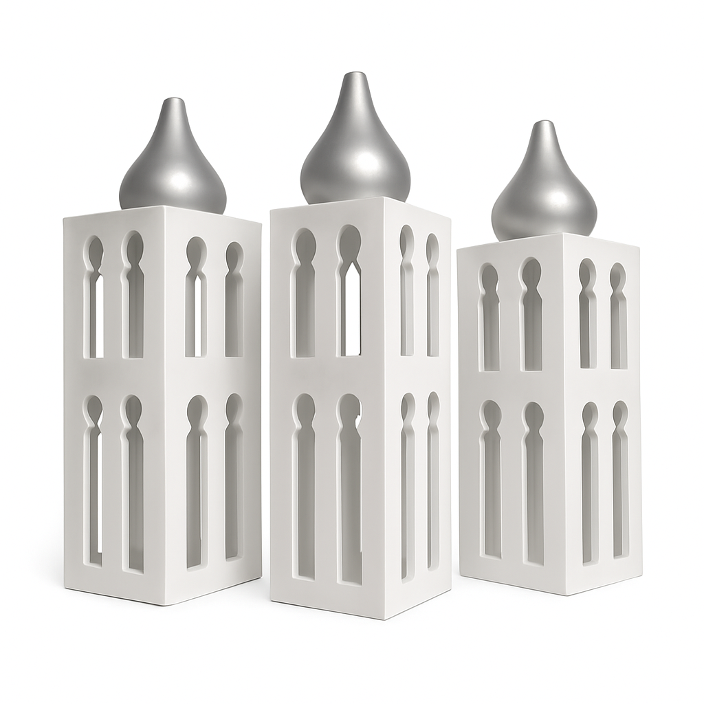 Silver Dome Heritage Box Set | 3-Piece Artisan Storage Decor