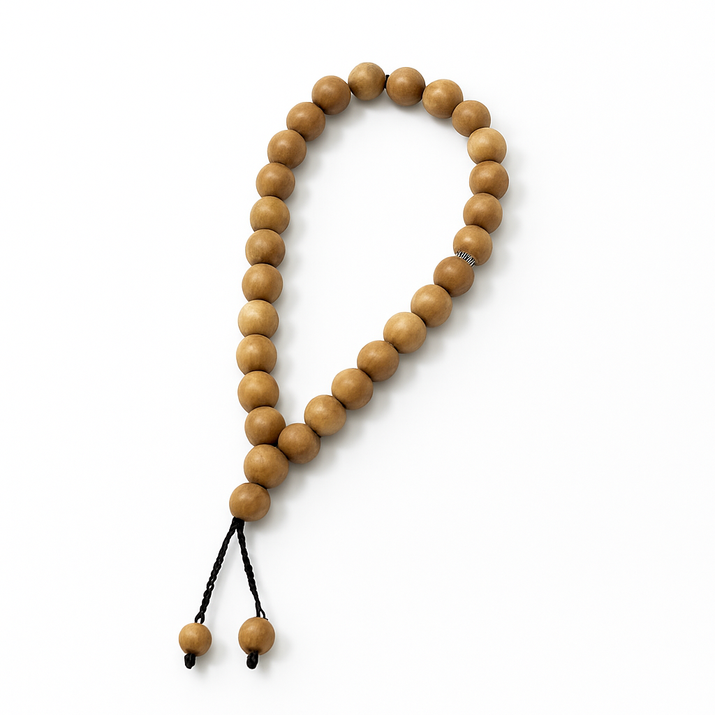 Olive wood masba7a beads
