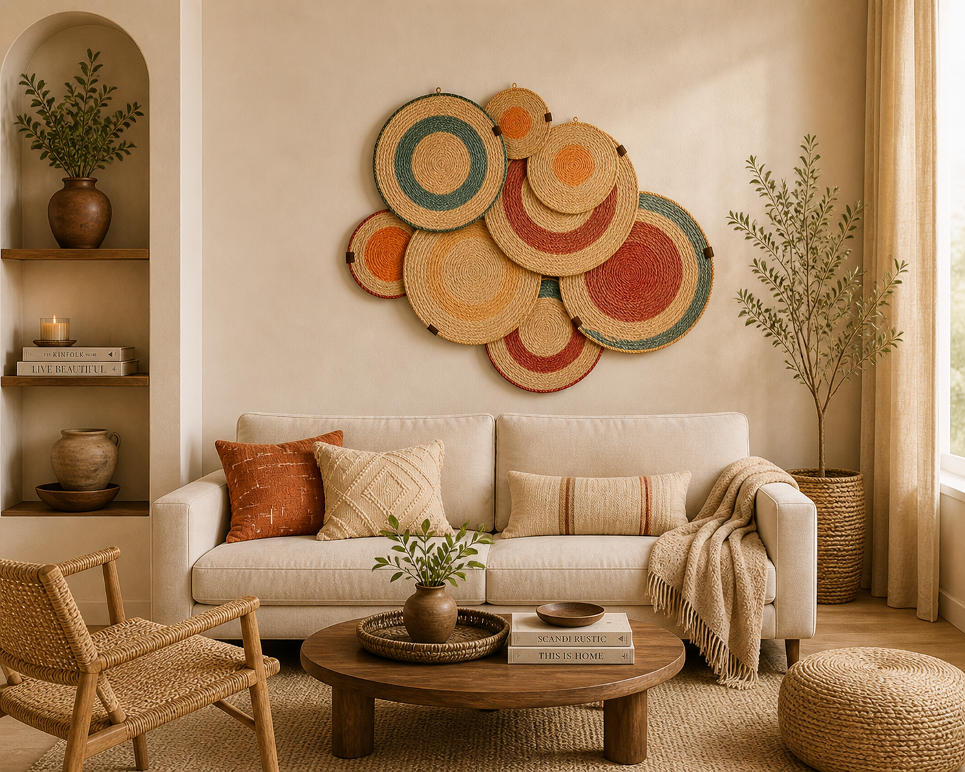 Handmade Banana Leaf Wall Decor | Woven Natural Wall Art | Artisan Home Decoration