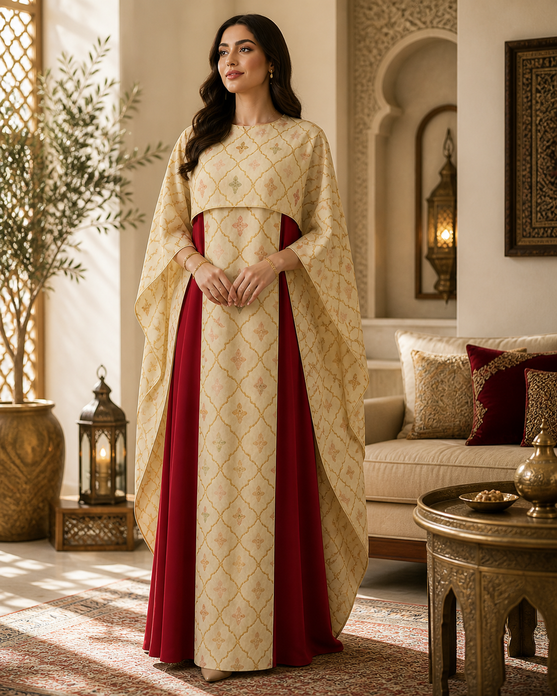 Traditional Women’s Bisht | Elegant Arabian Cloak | Cultural Outerwear